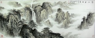 （已售）王翰霖 南京美院 国画山水画 六尺横幅《嵩山云泉图》