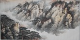 高圣娟（中国美协）国画山水画 四尺横幅 《溪山松云4》精品收藏