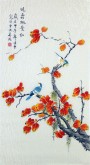 （已售）凌雪 三尺竖幅 国画花鸟画《晓霜枫叶红》1－58