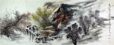 王杰（山东美协）国画山水画 小六尺横幅《高山鸣泉图》