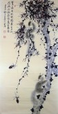 （已售）薛大庸（一级美术师）国画动物松鼠画 四尺竖幅《鹫岳青松绕》