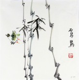 石泉 国画花鸟画小品 小尺寸斗方4－24竹子