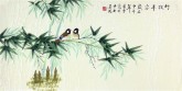 （已售）凌雪 三尺横幅 国画花鸟画《竹报平安》竹子1－108