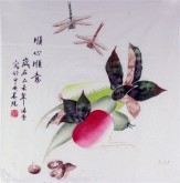 （已售）凌雪（中央美院）国画三尺斗方 写意工笔花鸟画 萝卜《顺心顺意》3-35