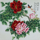 （已售）凌雪（中央美院）四尺斗方 国画牡丹《花开富贵》2－1