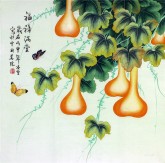 （已售）凌雪 四尺斗方 国画花鸟画《福禄满堂》2－25