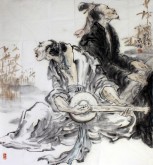 刘珺（中国美协会员）六尺斗 国画人物画《小雅》90*80cm