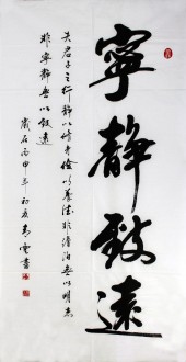汤青云 江西书协 国画行书法 四尺竖幅《宁静致远》16-26