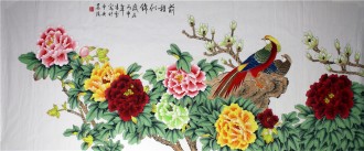 （已售）凌雪（中央美院）小六尺国画牡丹画《前程似锦》10－5