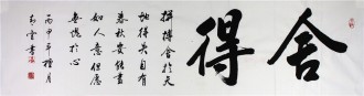 （预定）汤青云 江西书协 国画行书法 四尺对开横幅《舍得》
