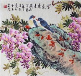 （已售）凌雪 国画三尺斗方 写意花鸟画 《紫气东来》17－4