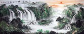 （预定）墨宇（周卡）国画聚宝盆山水画 小八尺横幅 2.4米《江山多娇》