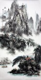 杨秀亮（吉林省美协）国画山水画 精品四尺竖幅《溪山风情》